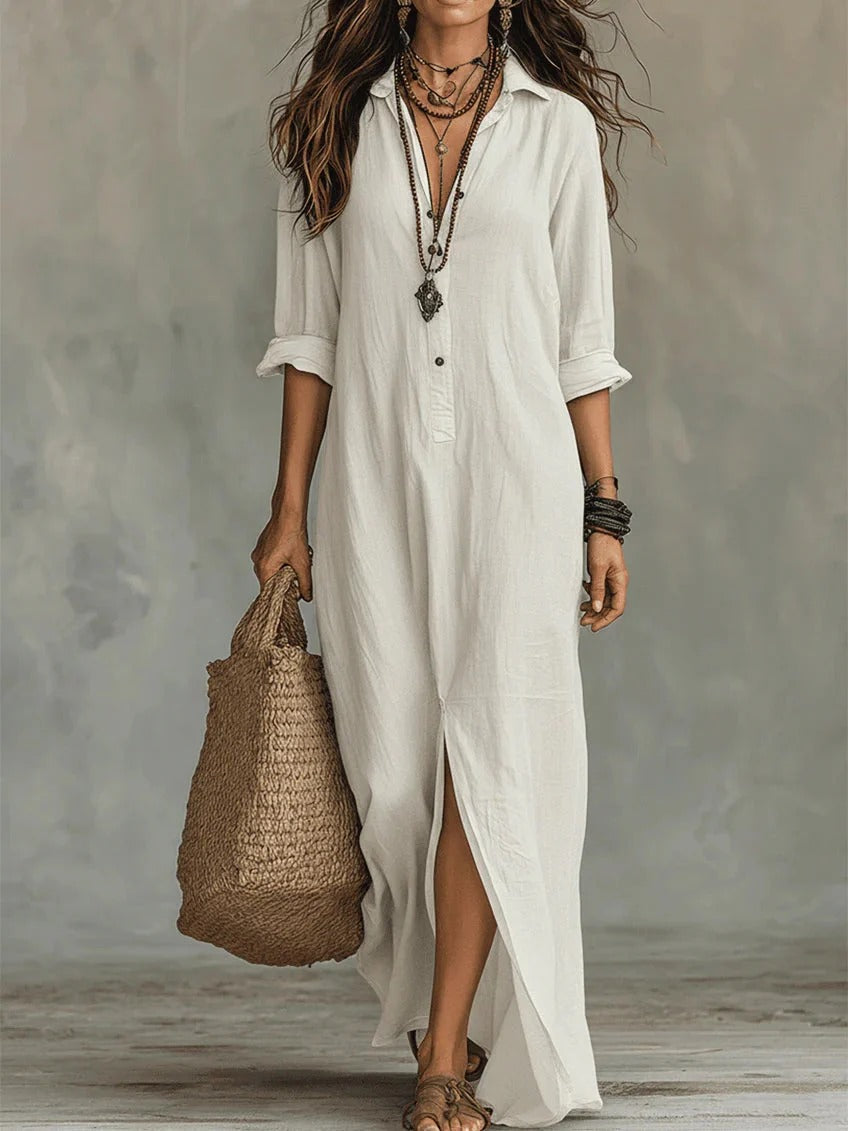 Culture® | Linen Shirt Dress Maxi Dress