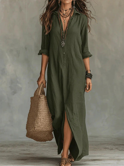 Culture® | Linen Shirt Dress Maxi Dress