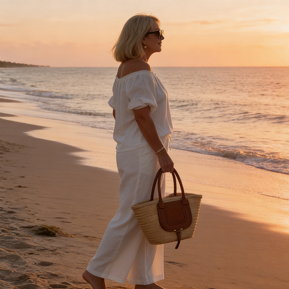 Culture® | Women's Linen Top & Pants 2-Piece Set