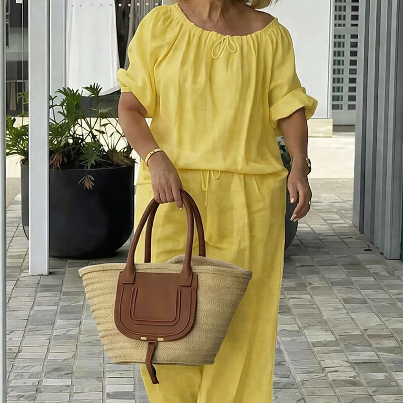 Culture® | Women's Linen Top & Pants 2-Piece Set