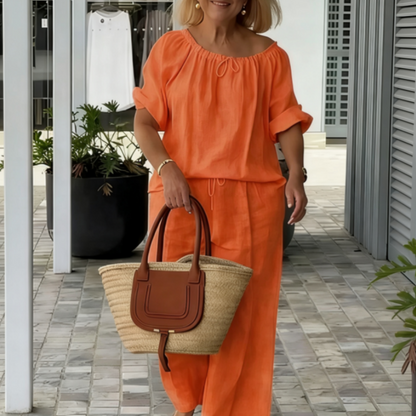 Culture® | Women's Linen Top & Pants 2-Piece Set