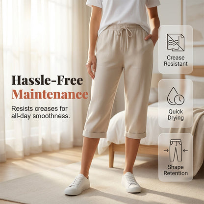 Culture® | Cotton Linen Cropped Pants
