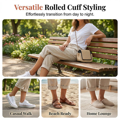 Culture® | Cotton Linen Cropped Pants