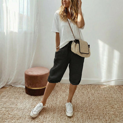 Culture® | Cotton Linen Cropped Pants