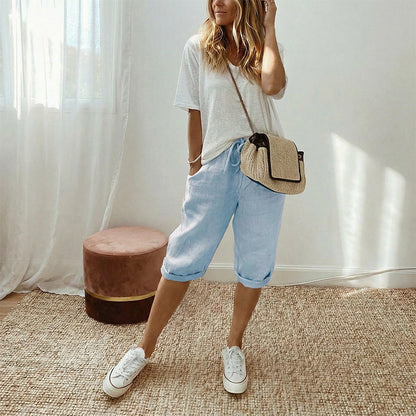 Culture® | Cotton Linen Cropped Pants