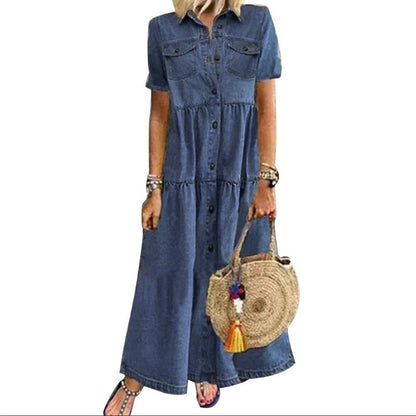 Culture® | Women's Vintage Denim Maxi Dress