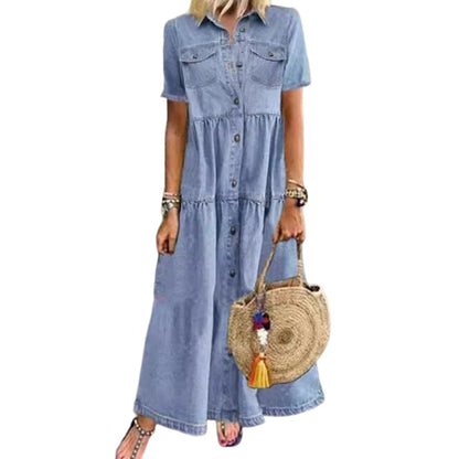 Culture® | Women's Vintage Denim Maxi Dress