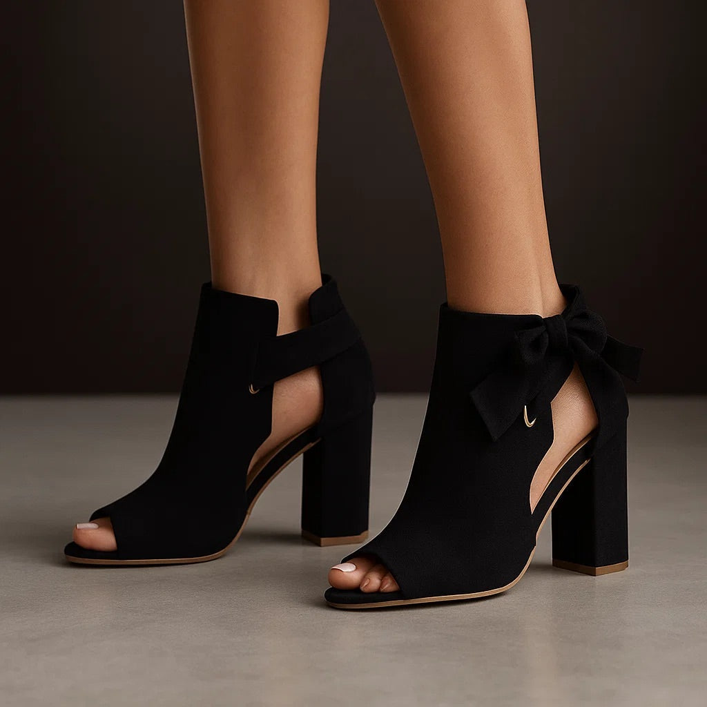 Culture® | Suede Peep-Toe Heeled Sandals