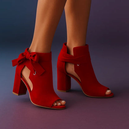 Culture® | Suede Peep-Toe Heeled Sandals